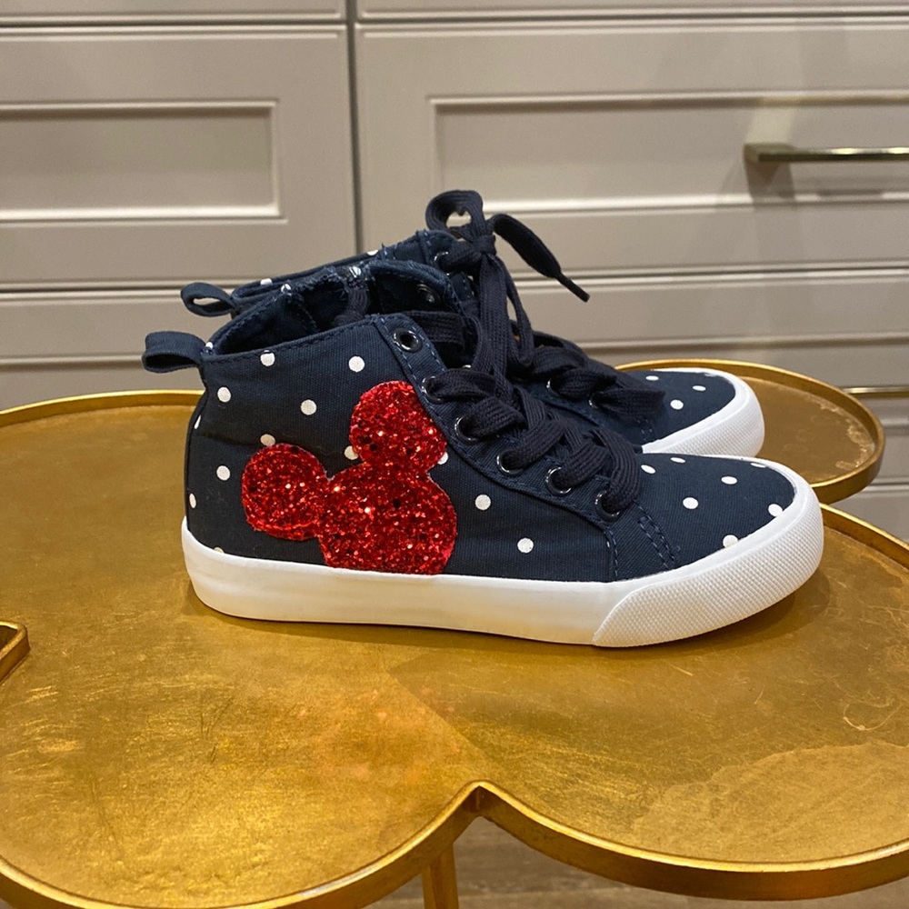 Gap Disney Kids Hightop Sneakers Mickey Mouse Logo Size 11 NWOT
